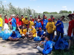 В Новочеркасске эко-волонтеры очистили берег реки от мусора