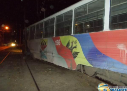 В Новочеркасске на улице Крылова еще один трамвай сошел с рельсов