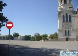 Въезд на Соборную площадь закрыт со всех сторон