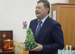 Мэр Новочеркасска водил хороводы в детских домах и получил в подарок елочку из салфеток