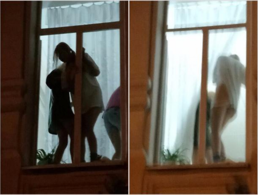 Скандал в Новочеркасске - полуголые выпившие студентки общались с парнями через окно
